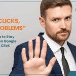 Homem de negócios mostrando 5 dedos. O texto diz Zero cliques. Zero problemas.